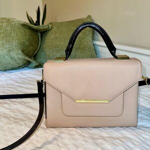 Ted Baker Pink and Black Crossbody Bag with Gold Accent